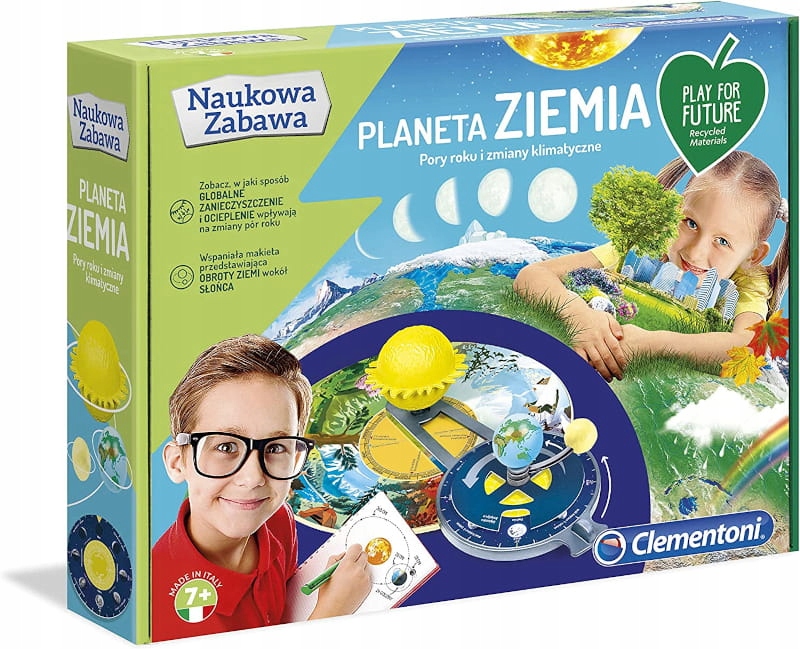 CLEMENTONI NAUKOWA ZABAWA PLANETA ZIEMIA EKOZESTAW Wiek dziecka 7 lat +