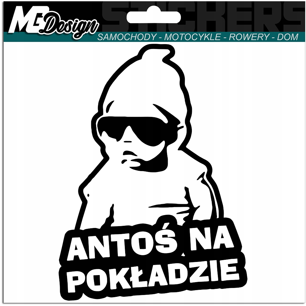 

Antoś W Samochodzie naklejka w aucie 18x11