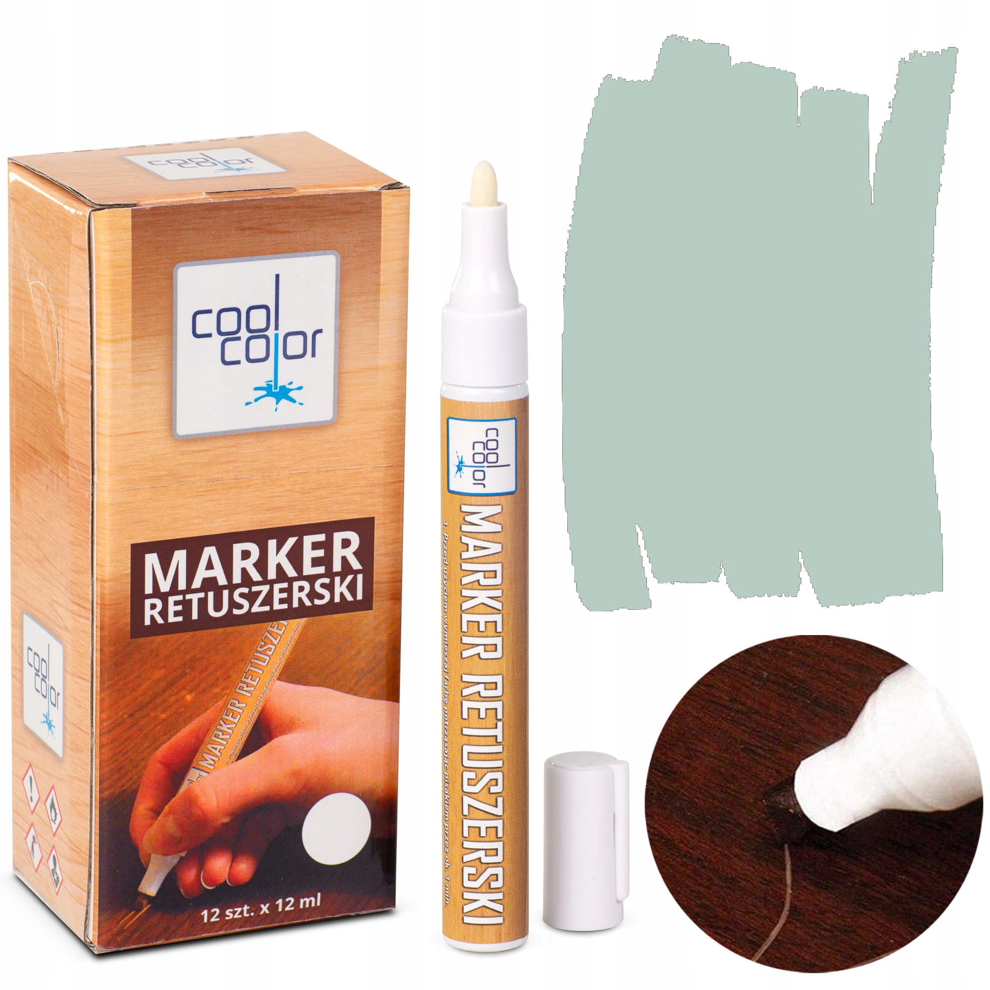 Pisak Marker retuszerski do mebli RAL 7035