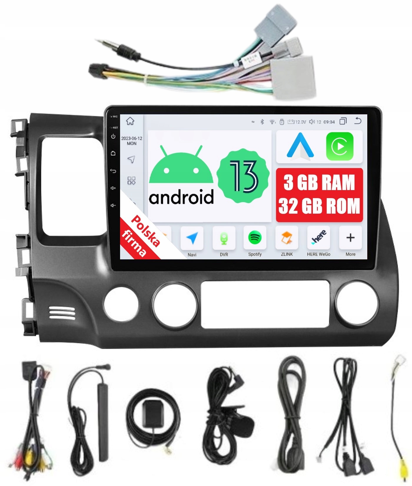 Rádio 2DIN Navigace Android Honda CIVIC 8 VIII 3/32 Gb Dsp Carplay Lte