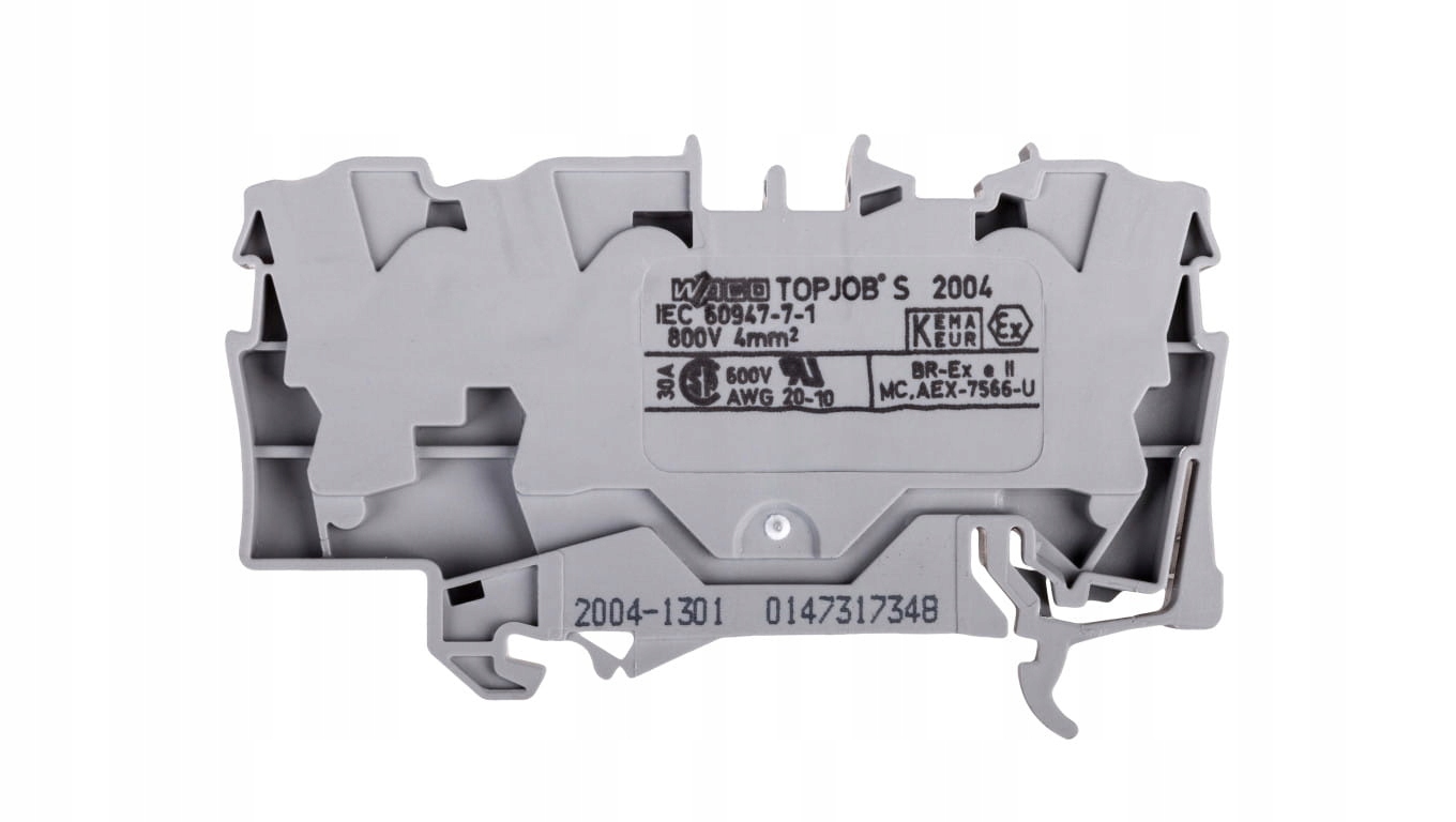 

Złączka szynowa 3-przewodowa 4mm2 szara 2004-1301