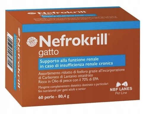 Nefrokrill gatto 60 ks. Zdravé ledviny vaší kočky nbf Lanes *