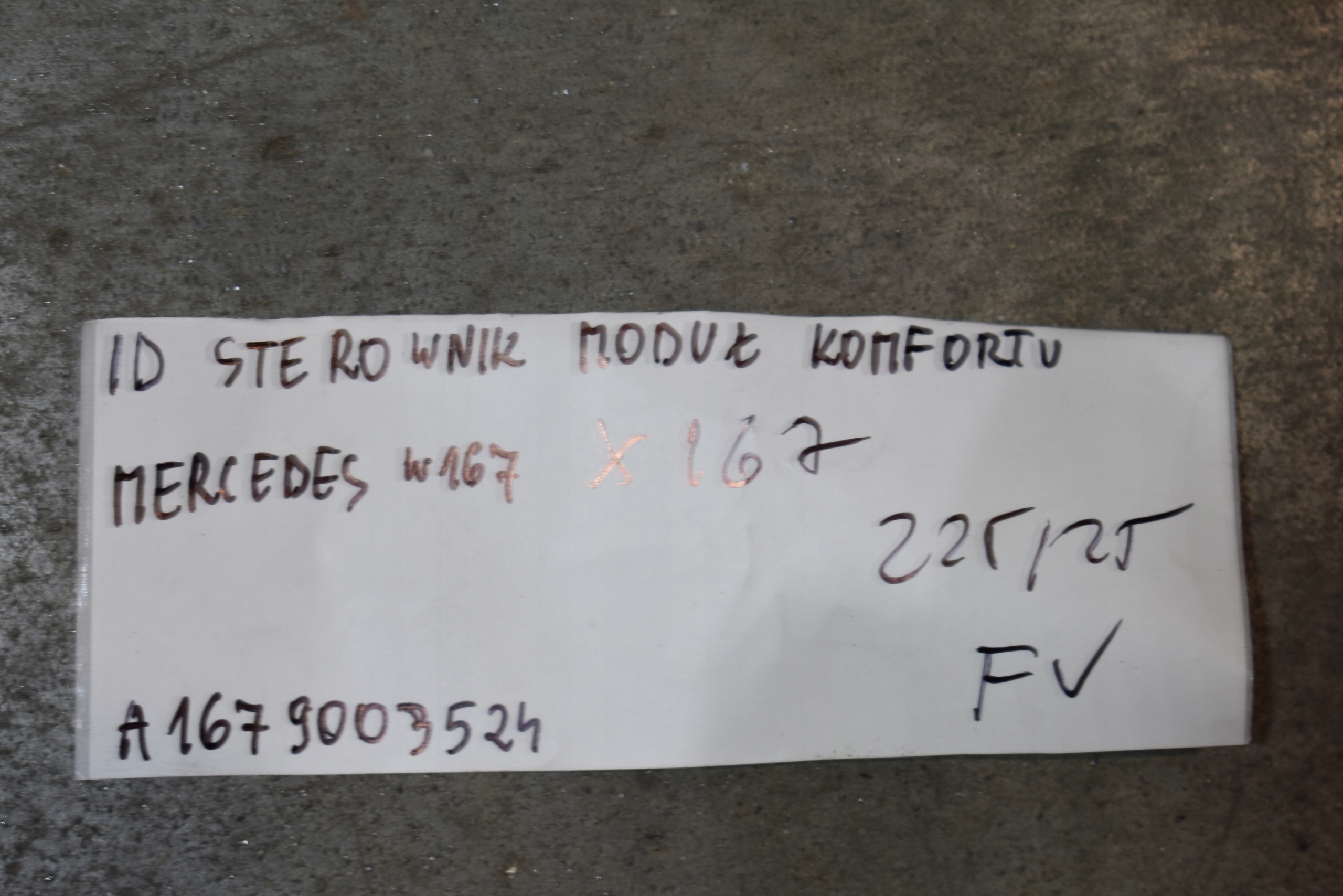 IDEALNY control unit comfort control unit MERCEDES X167 1