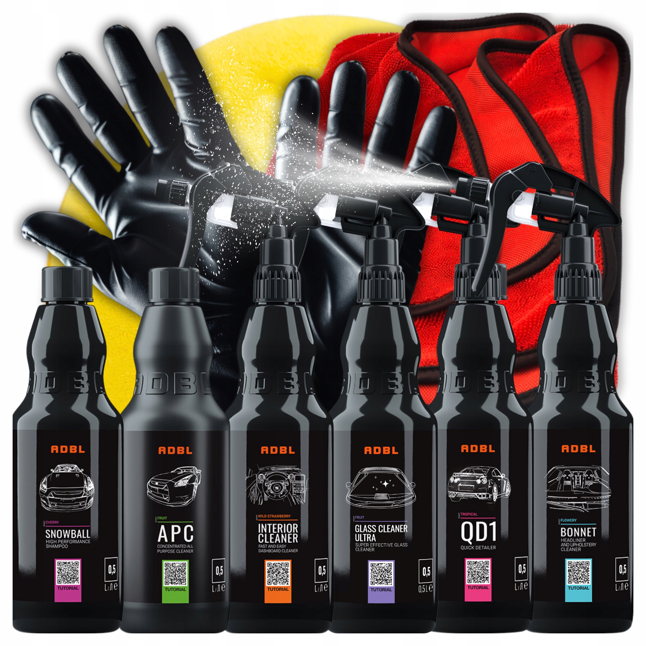 Adbl Sada autokozmetiky Ideálny darček Fluffy Red 90x70 cm