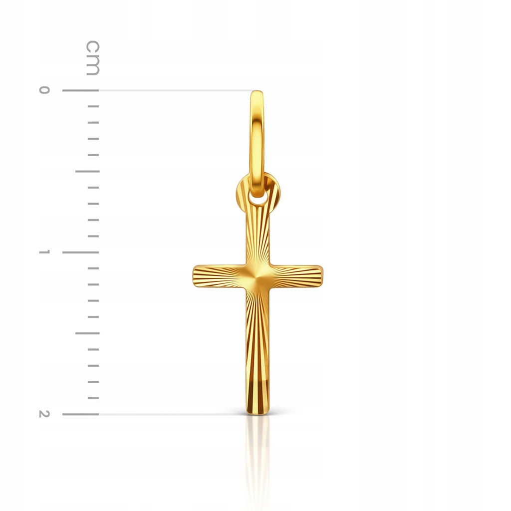 ZŁOTY KRZYŻYK 585 ZAWIESZKA KRZYŻYK DIAMENTOWANY Marka Irbis