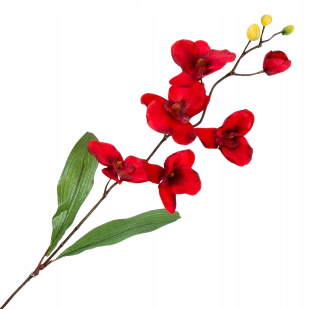 

Storczyk satynowy orchidea gałązka 75cm czerwony
