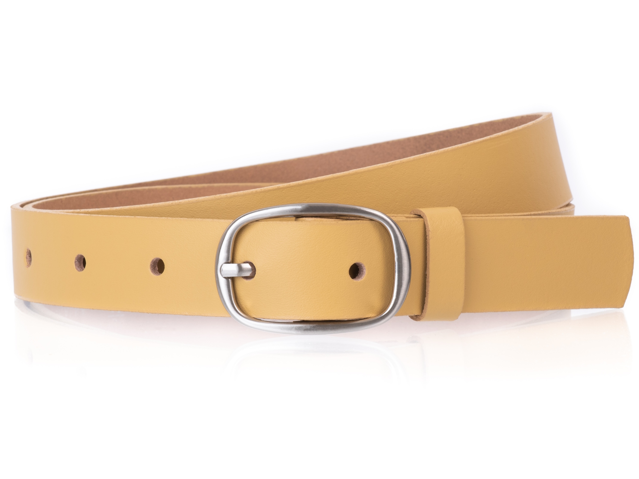 

Pasek do spodni 100% Skórzany Musztardowy |r.125cm