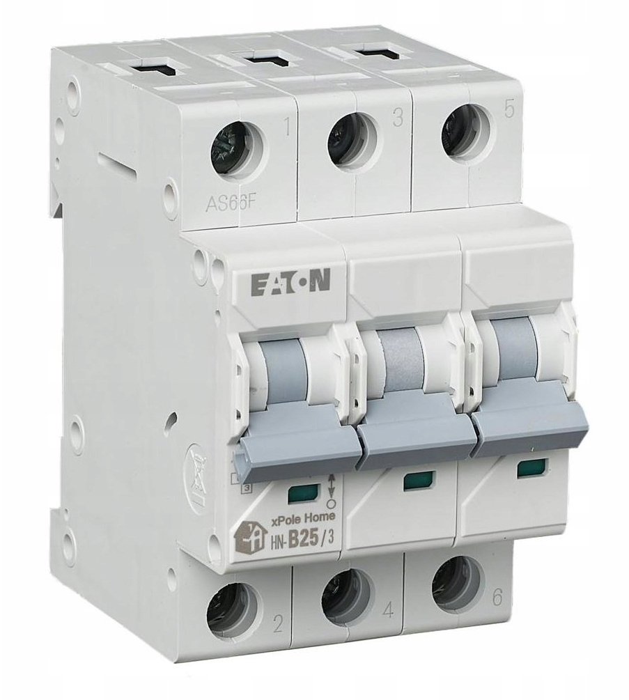 Pojistkový nadproudový spínač Eaton B25 25A 3P 6 kA typ Ac