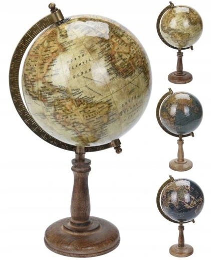 

Globus świata dekoracyjny drewno mango duży 30 cm