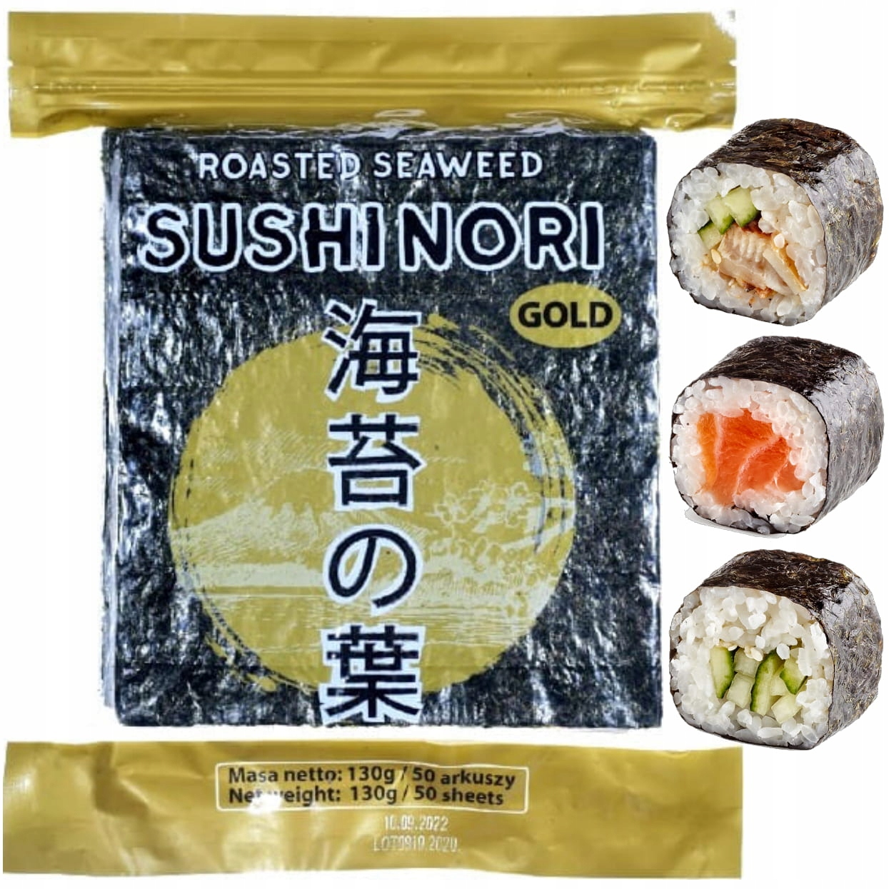 

Algi Do Sushi Nori Gold 50 Sztuk Premium Class