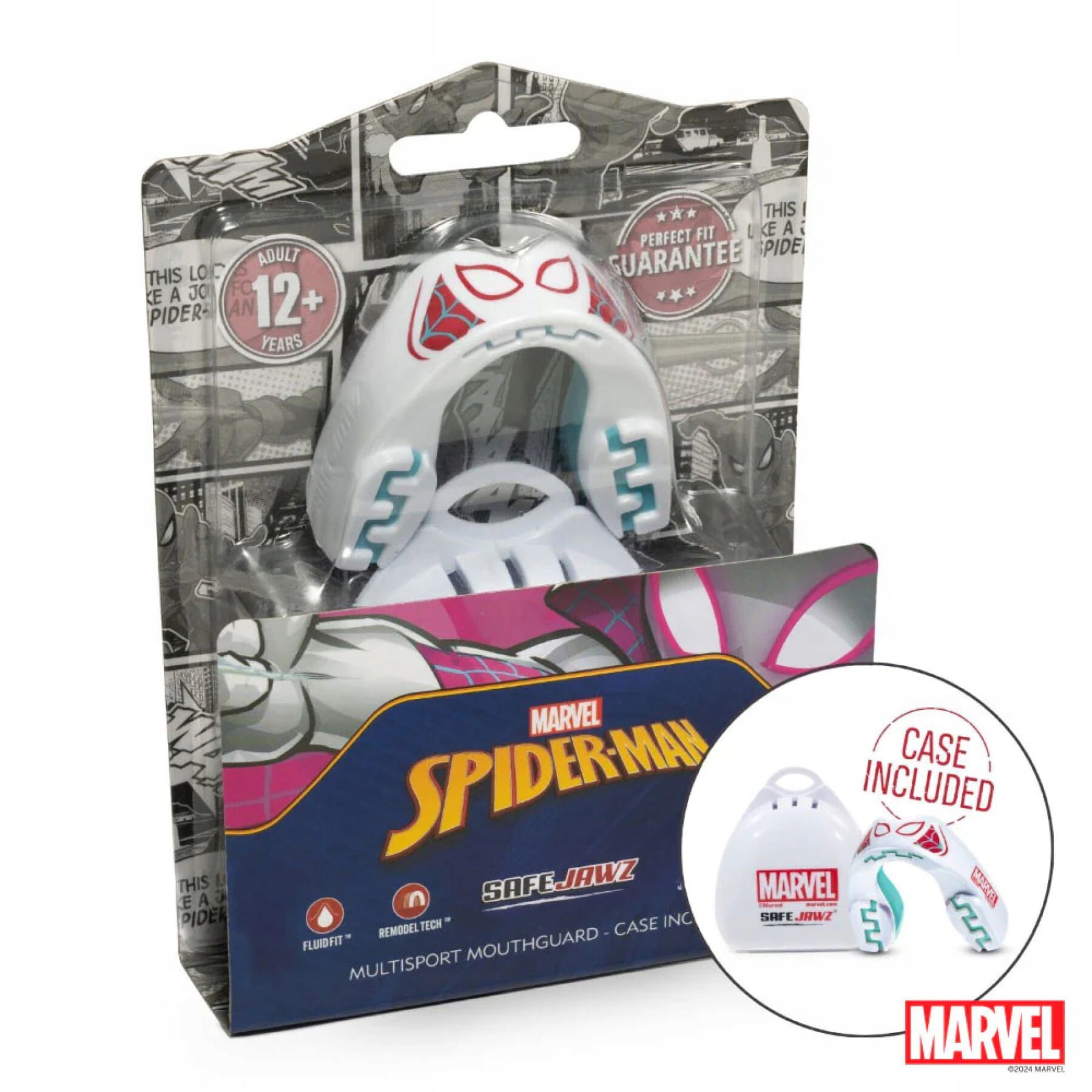 SAFE JAWZ OCHRANIACZ SZCZĘKI MARVEL SPIDER GWEN DO 11 LAT Marka inna