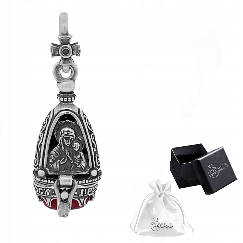 Přívěsek Stříbrná krabička pr.925 na Relikvii s pravoslavným korálem