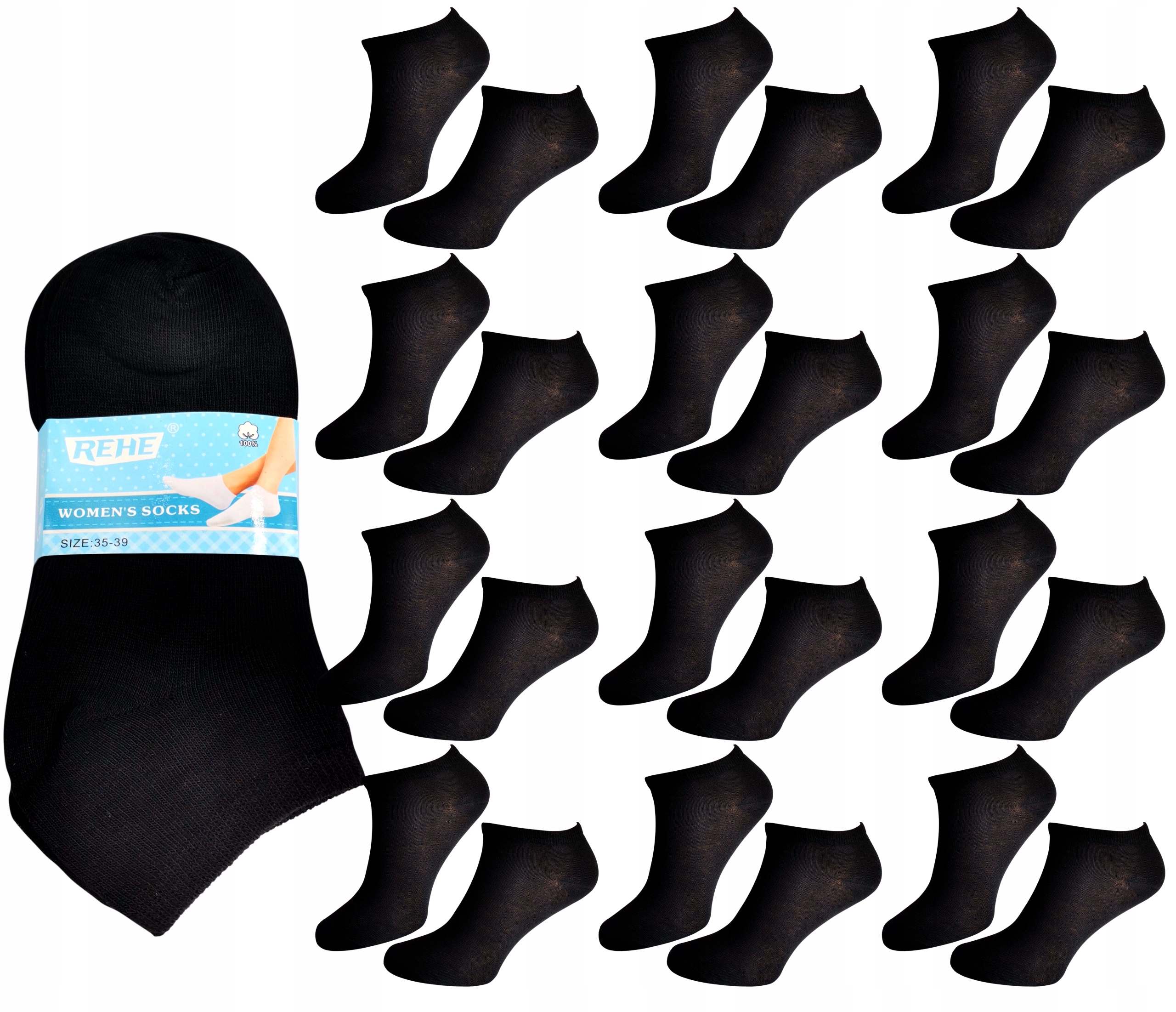 

Czarne stopki damskie bawełniane skarpety chłopiec