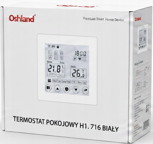 Pokojový Termostat Dotykový Panel LCD 16A Wifi Tuya Podlahové Vytápění