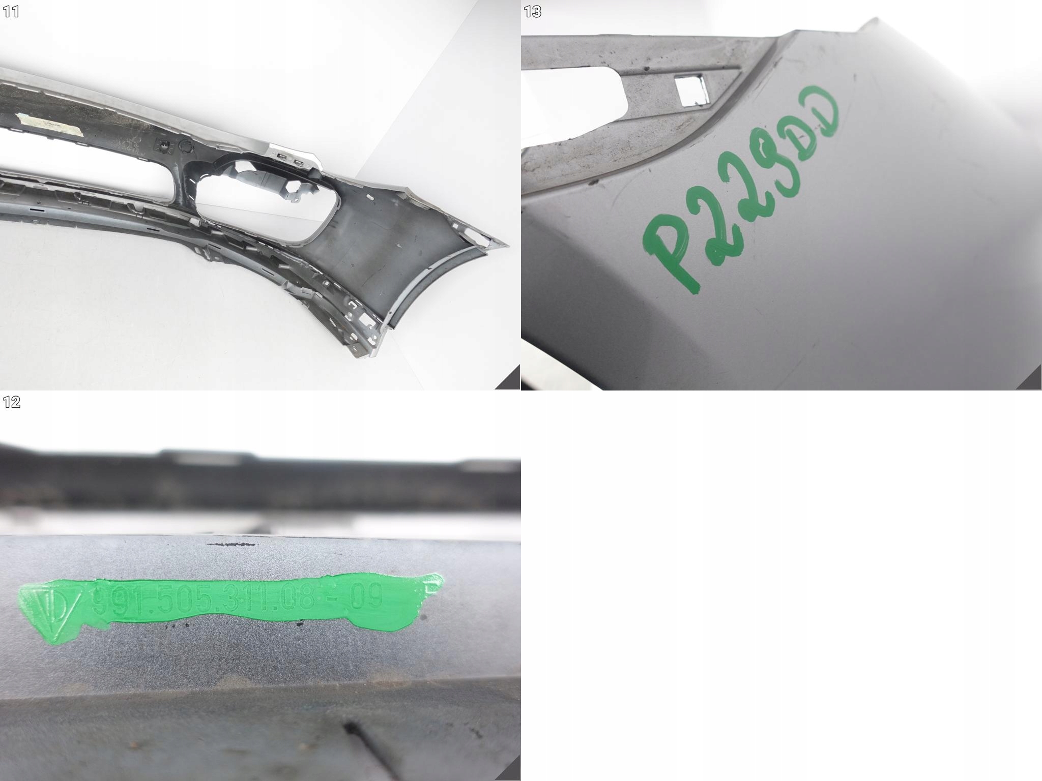 PORSCHE 911 991 MK1 TURBO S 13-16 (before LIFT) bumper front (PDC/washers)