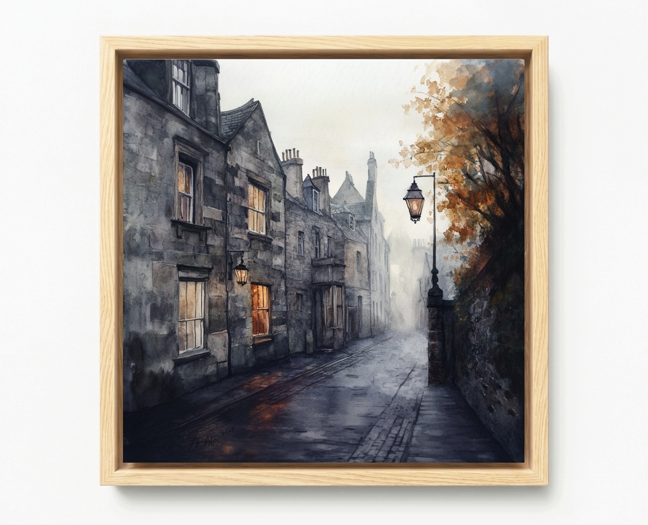 Obraz Rám Americký Box Město Skotsko Edinburgh Večer Soumrak 80x80