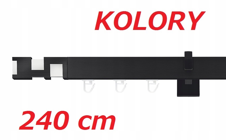 Garnýž obdélníkový černý Set Interno 240 cm