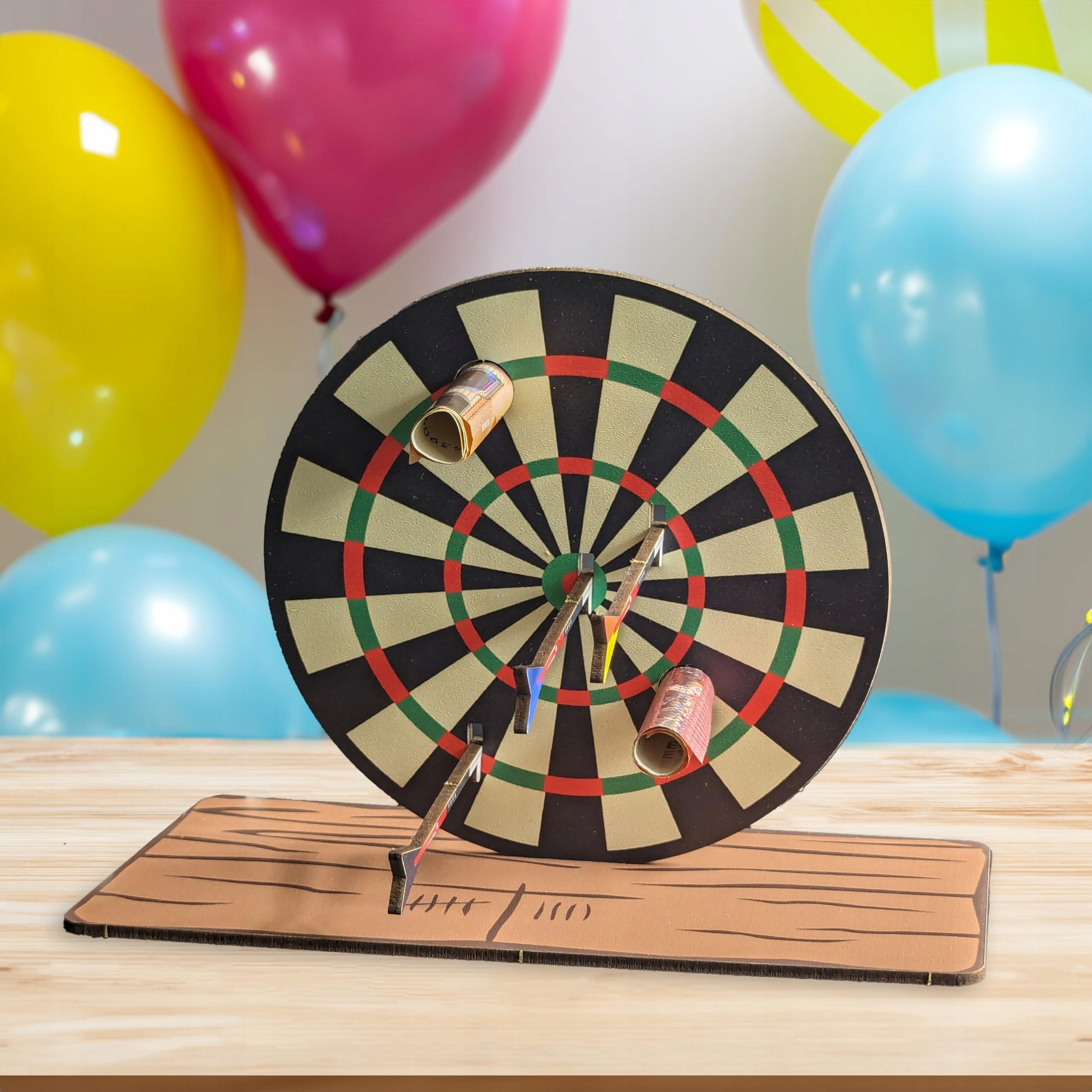 Generisch Drewniana Karta 3D Prezent Dla Gracza Dart Z Motywem Tarczy — miniatura 5