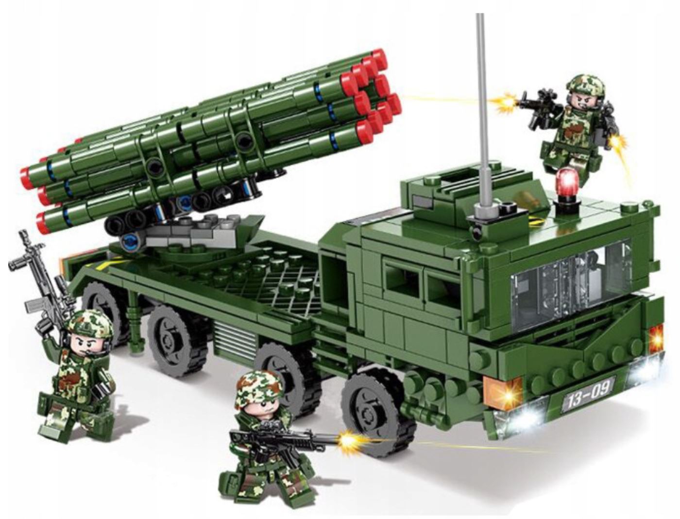 WOJSKO DUŻY POJAZD MIOTACZ RAKIET FIGURKI AKCESORIA NOWOŚĆ