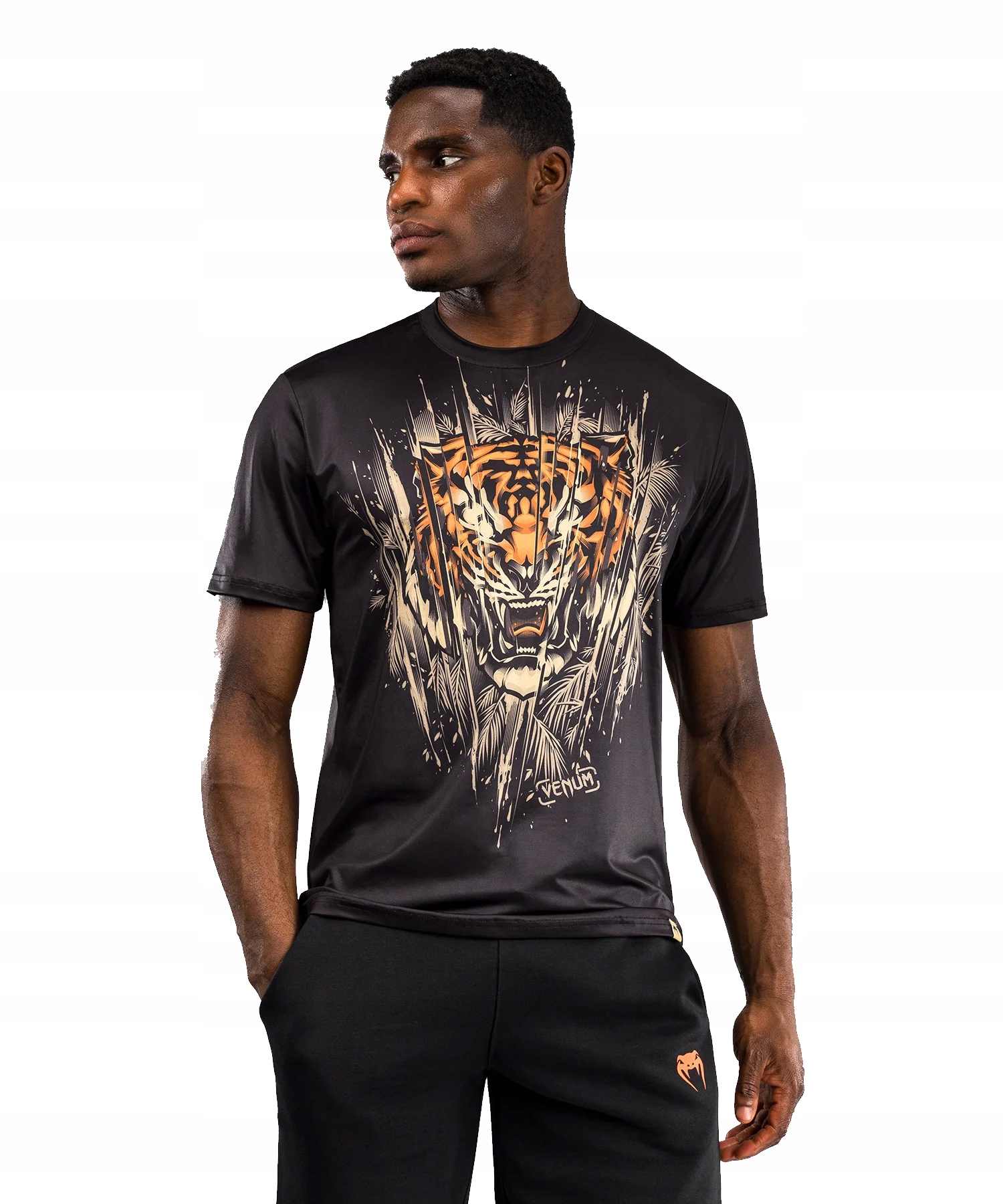 Venum Koszulka Techniczna Treningowa Tiger Dry Tech T-shirt Black XL