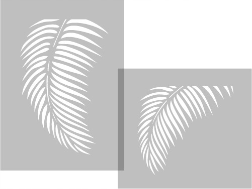 SZABLONY MALARSKIE WIELORAZOWE LIŚCIE PALMY XL