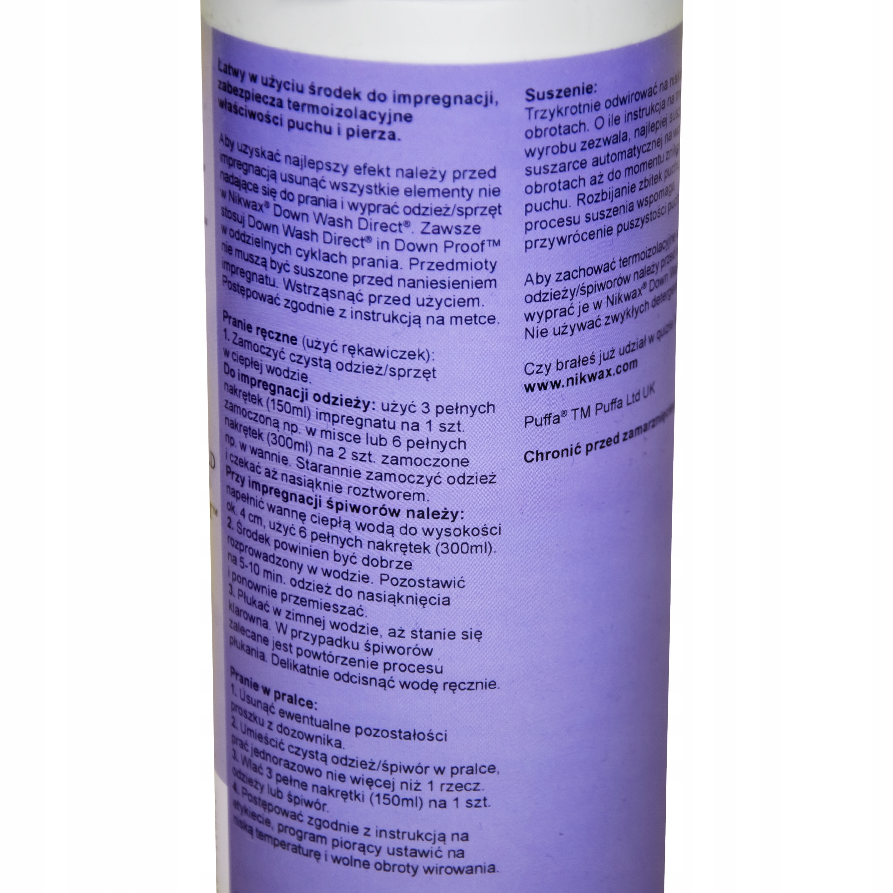 IMPREGNAT DO PUCHU ŚPIWORÓW DOWN PROOF 300ml Marka Nikwax