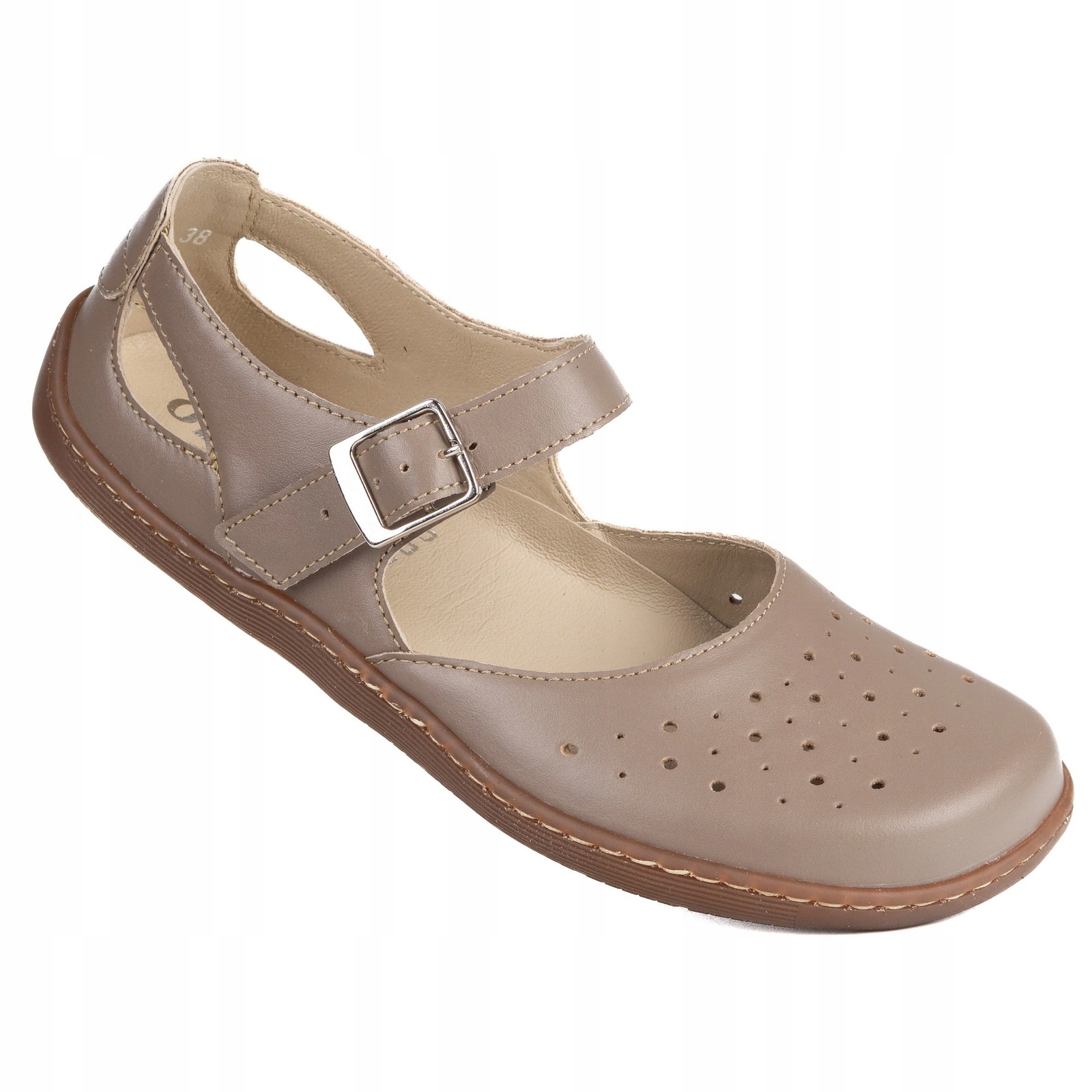 Béžové dámské kožené boty Barefoot 1284 Olivier 39