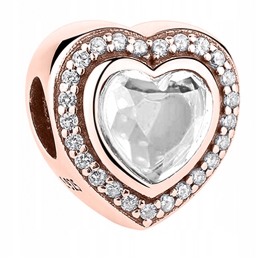 Přívěsek růžové zlato Bílý Kámen stříbro 925