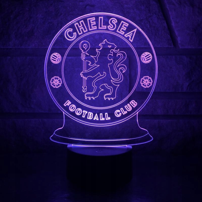 Lampka nocna 3D LED CHELSEA FC + Pilot Marka bez marki