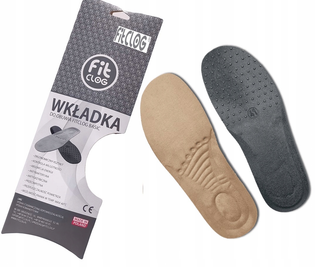 

Wkładki Wymienne Przeciwpotne FitClog Basic 001 38