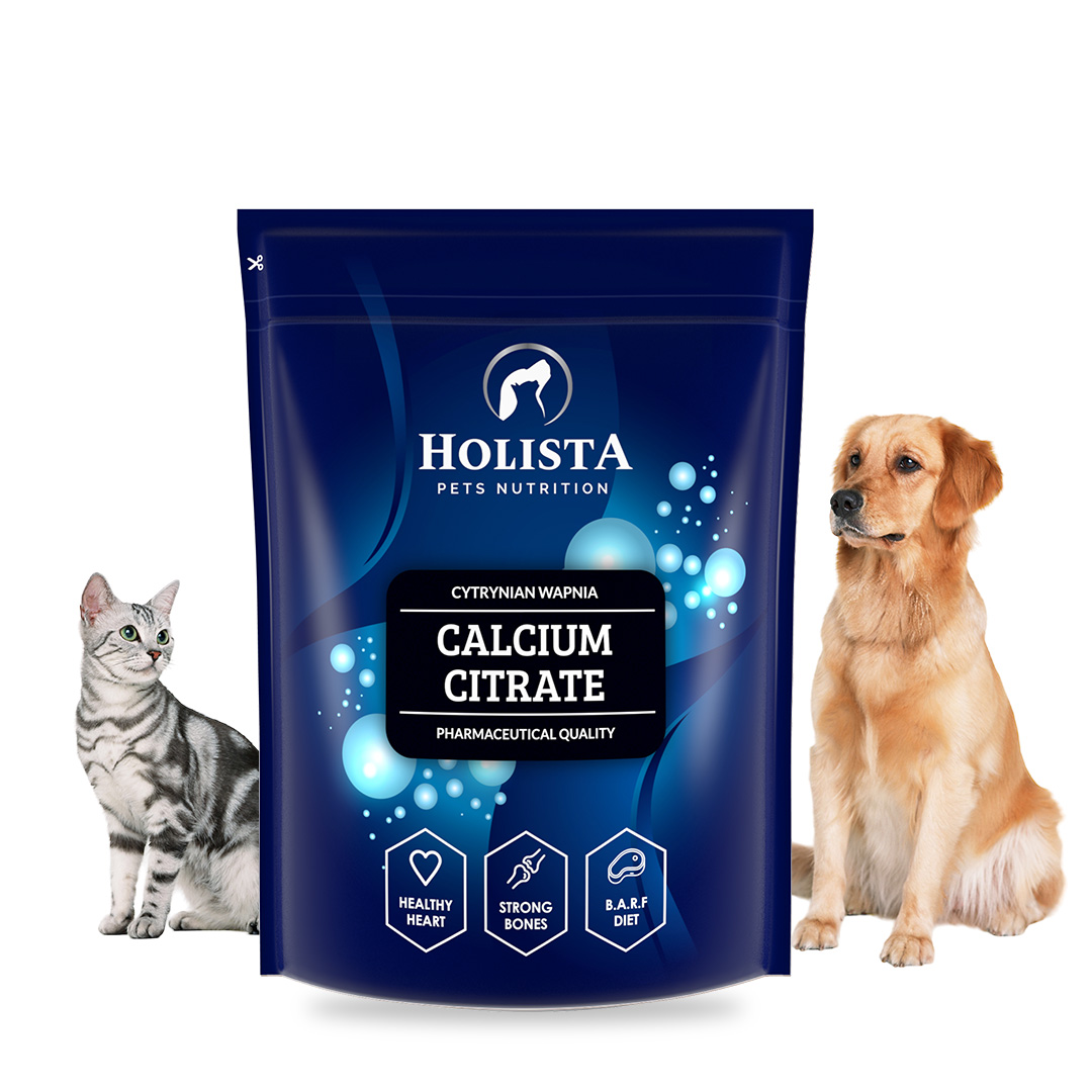 Holista Calcium Citrate Cytrynian Wapnia dla Psa Kota Suplement Barf 1000G