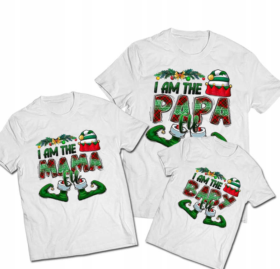 Trička pro rodiny na vánoční setkání 5ks