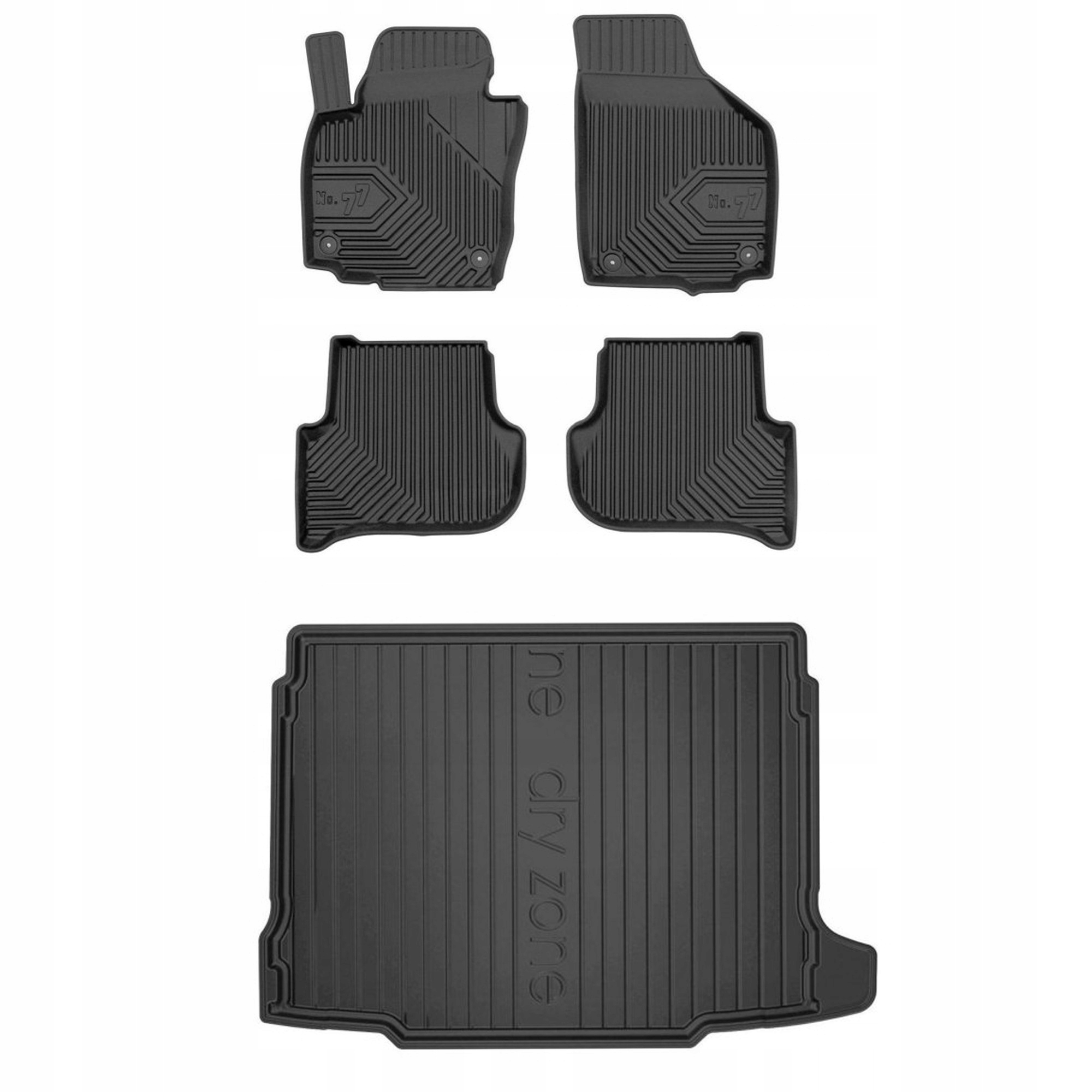 Gumová sada kobercov a rohoží Škoda Yeti 2009-2018