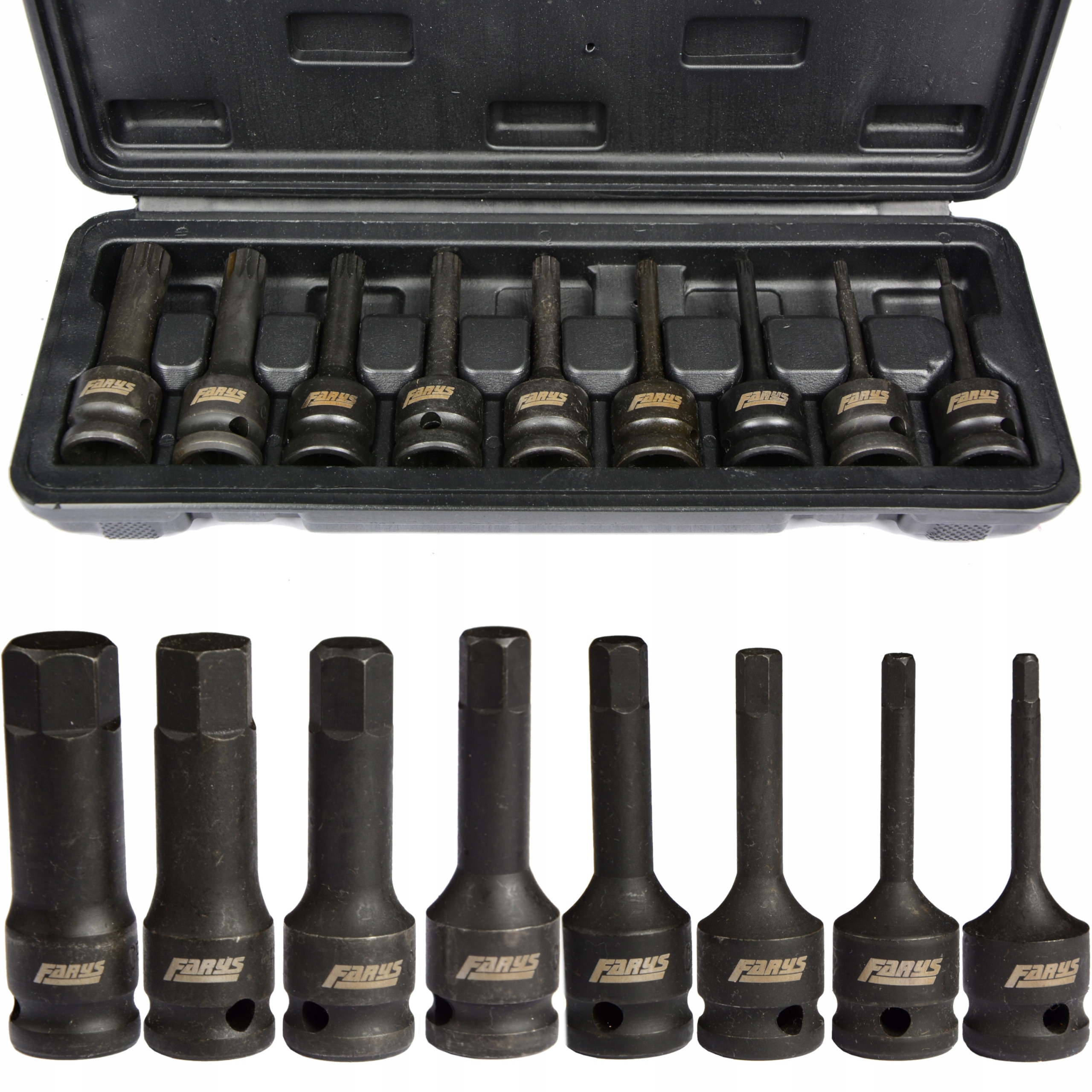 Sada Nárazových Nástavců Spline 1/2 M4-M16 9 ks