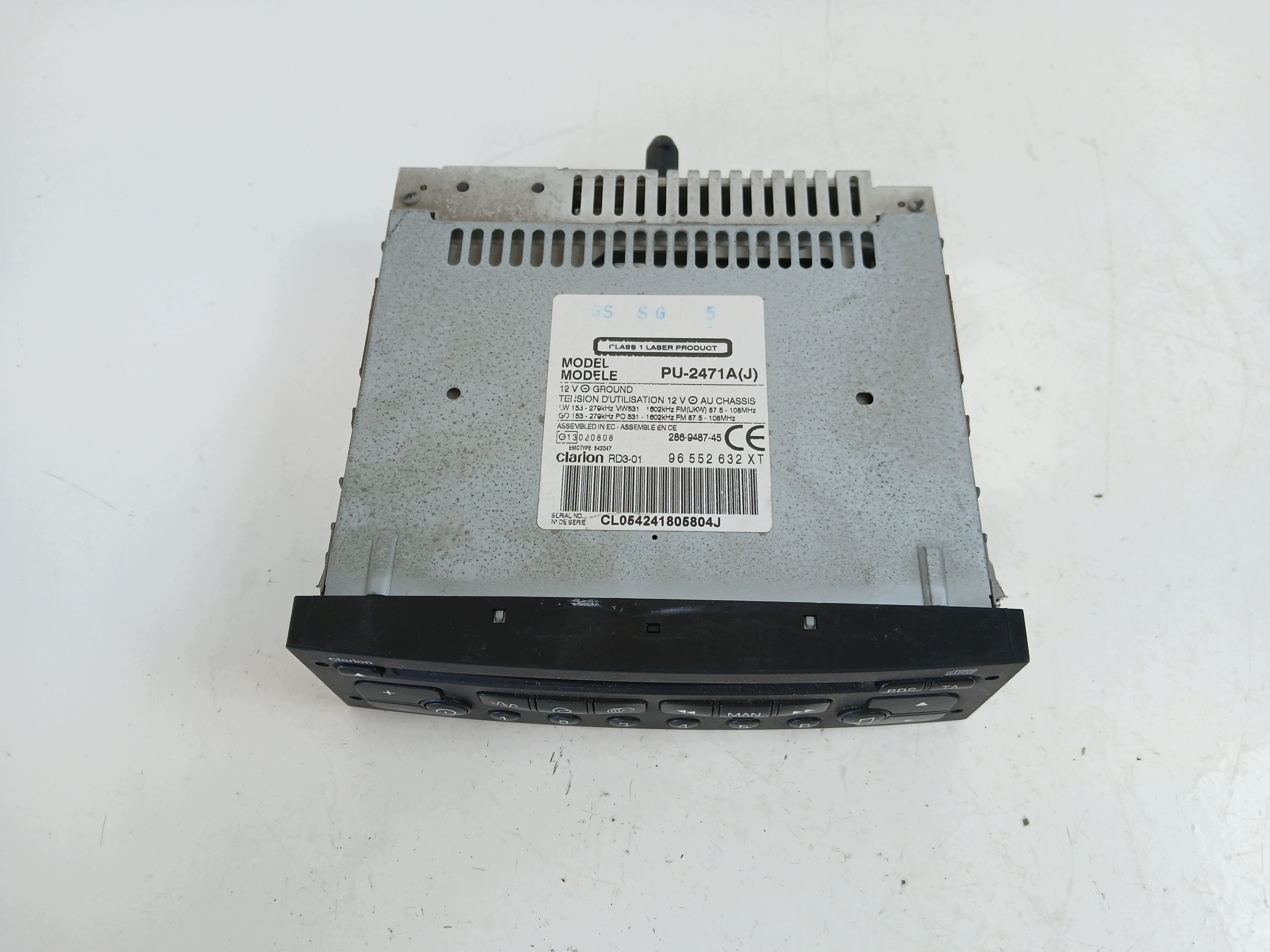 CITROEN C3 and RADIO industrial CD 96552632XT