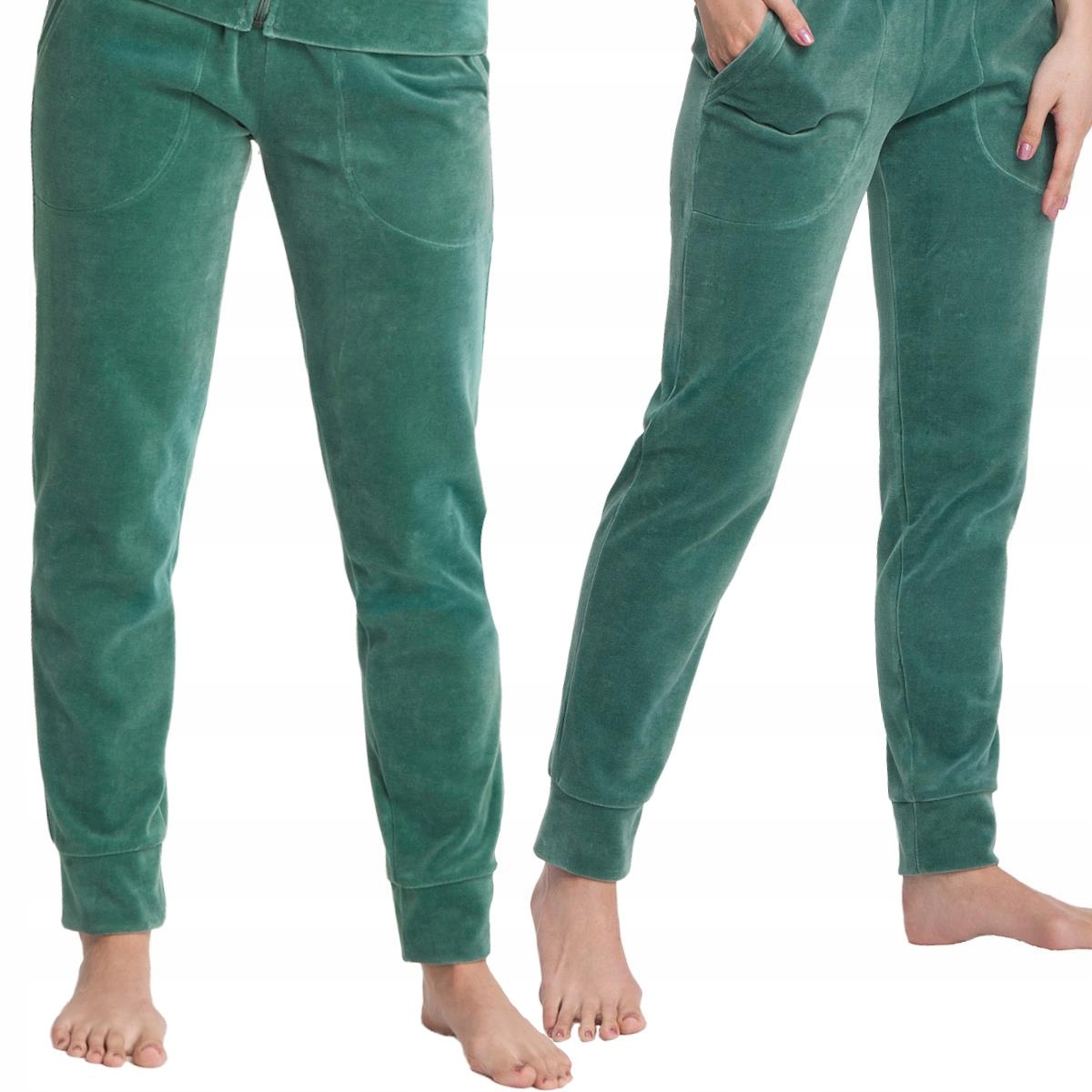 

Damskie Spodnie Dresowe Luna Zielone Welur [3XL]