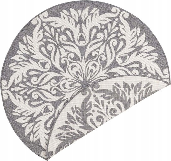 Koberec na terasu, vonkajší okrúhly, obojstranný, 140 cm