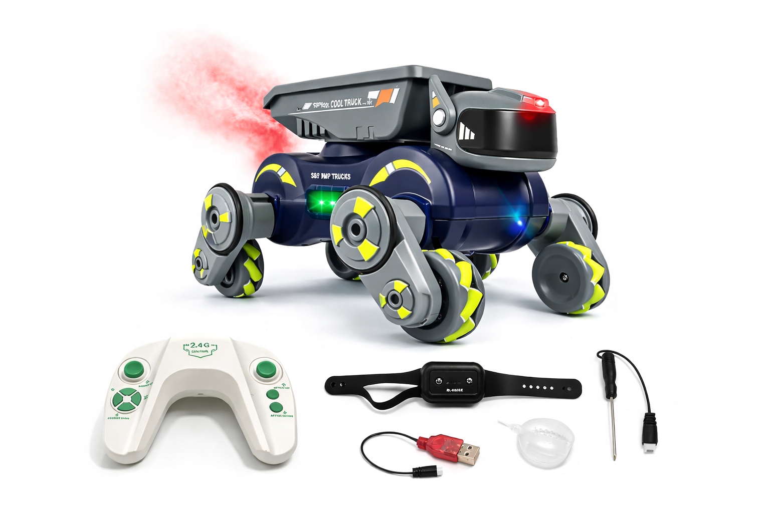 Robot Pies Rc Spray Led Zdalnie Sterowany Interaktywny Zabawka Dla Dzieci