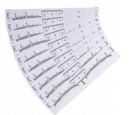 Самоклеящаяся линейка для бровей 10шт