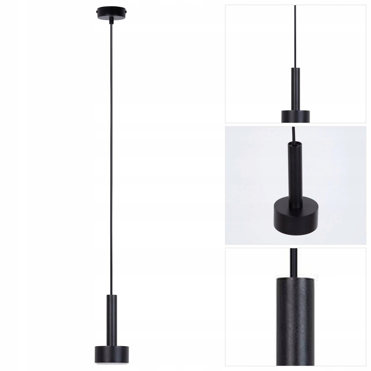 Závěsná lampa Stamp 1 černá, dekorativní akcent do chodby Sigma Lighting