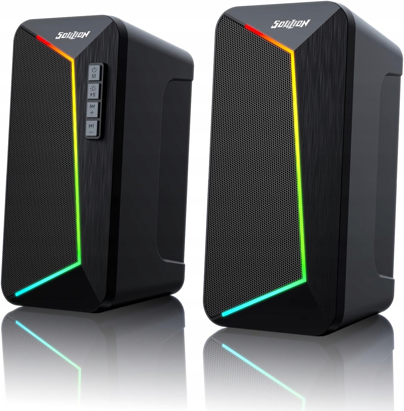 Głośniki Komputerowe R40 Regulacja Głośności Bluetooth 5.3 Plug & Play