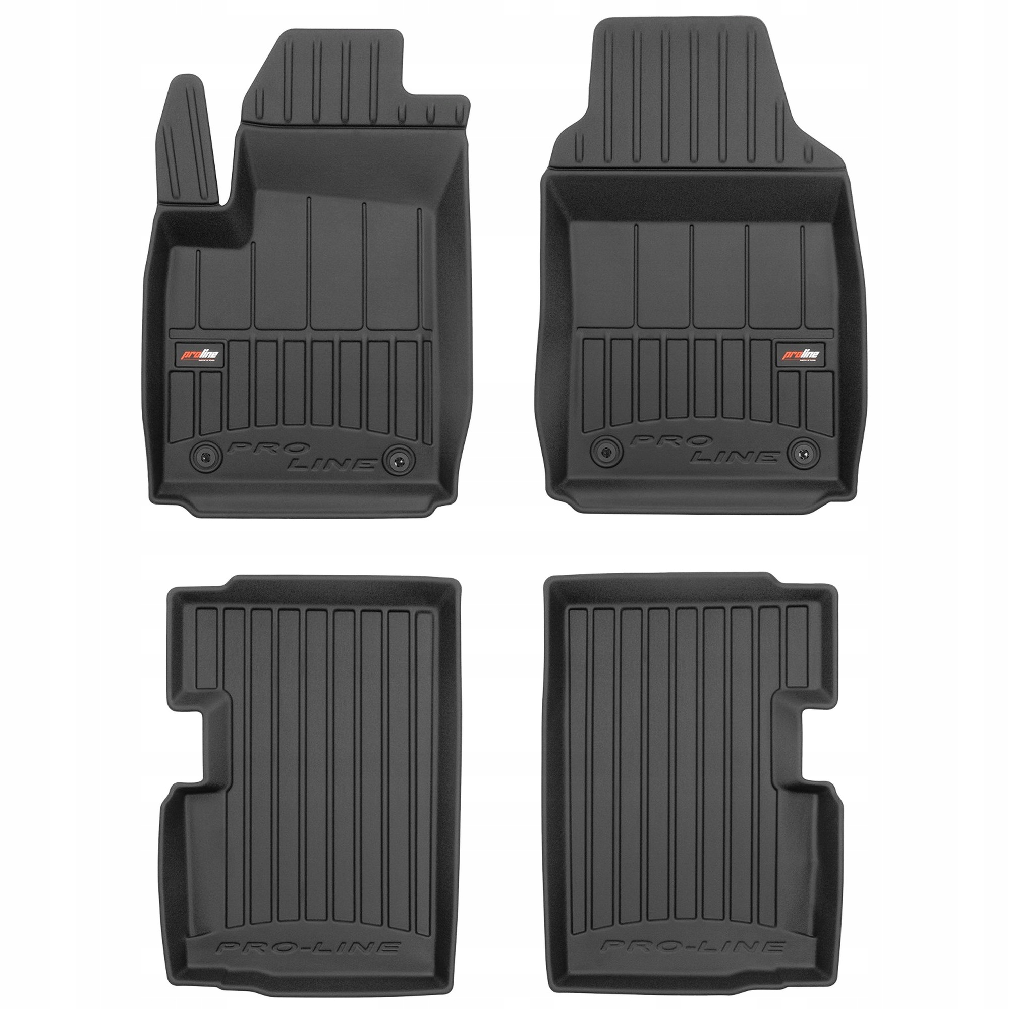 Koberce do auta Pro-Line Fiat 500 od roku 2007 Hatchback sa nehodia k modelu Hybr