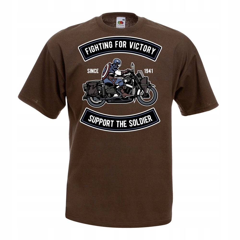 

Koszulka motor motocyklista wojsko S brązowa