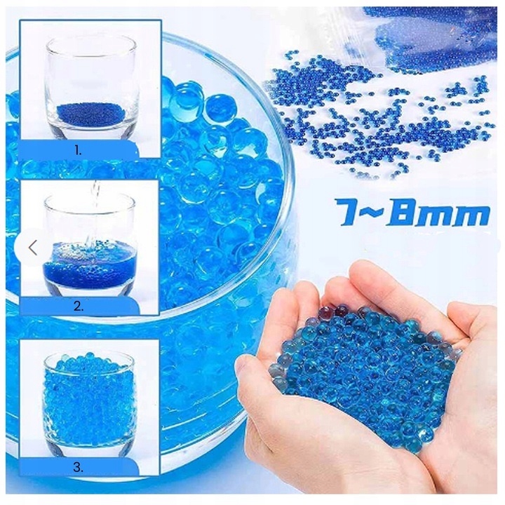 KARABIN 50000 SZTUK 7-8MM WODNE ŻELOWE KULKI PISTOLET RÓŻOWE KWIATY WAZON EAN (GTIN) 5907001500384