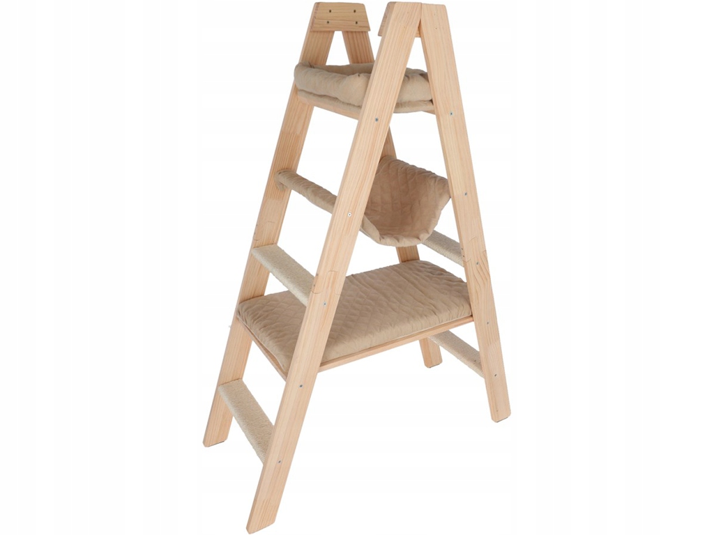 Levně Žebřík pro kočky Kerbl 80921 Ladder, 134x39,5x97cm, přírodní béžová