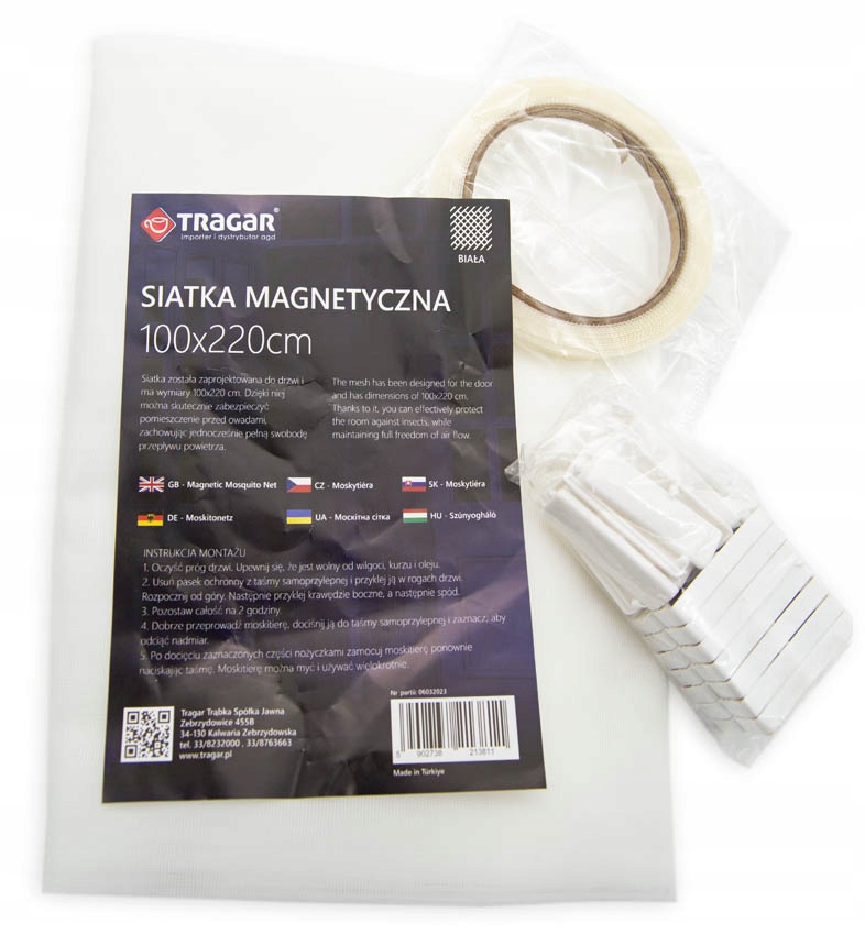 

Moskitiera, siatka magnetyczna do drzwi-100×220 cm