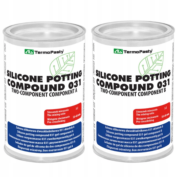 Silikonová zálivka 031 1 kg 2K aditivní průhledná, měkká gel, pružná