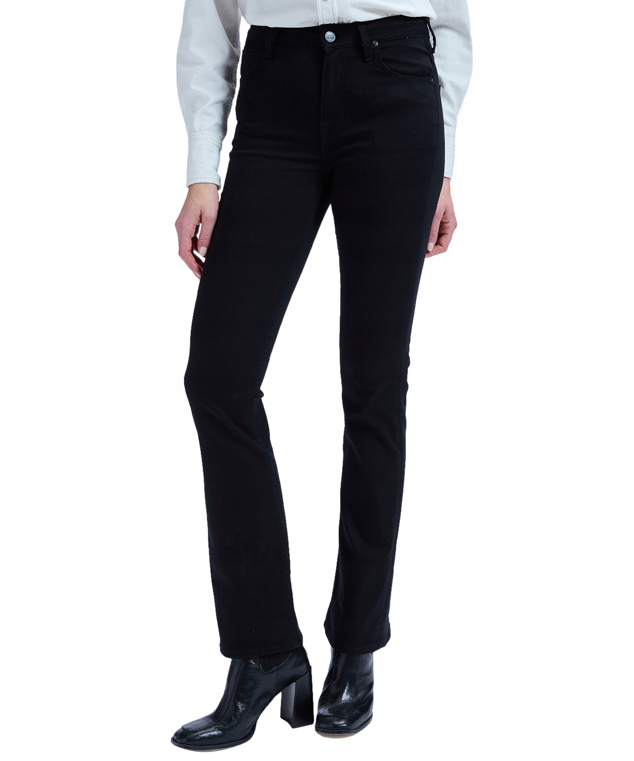 Džíny Lee Breese Bootcut 112139876 Black Rinse W 27 L 31