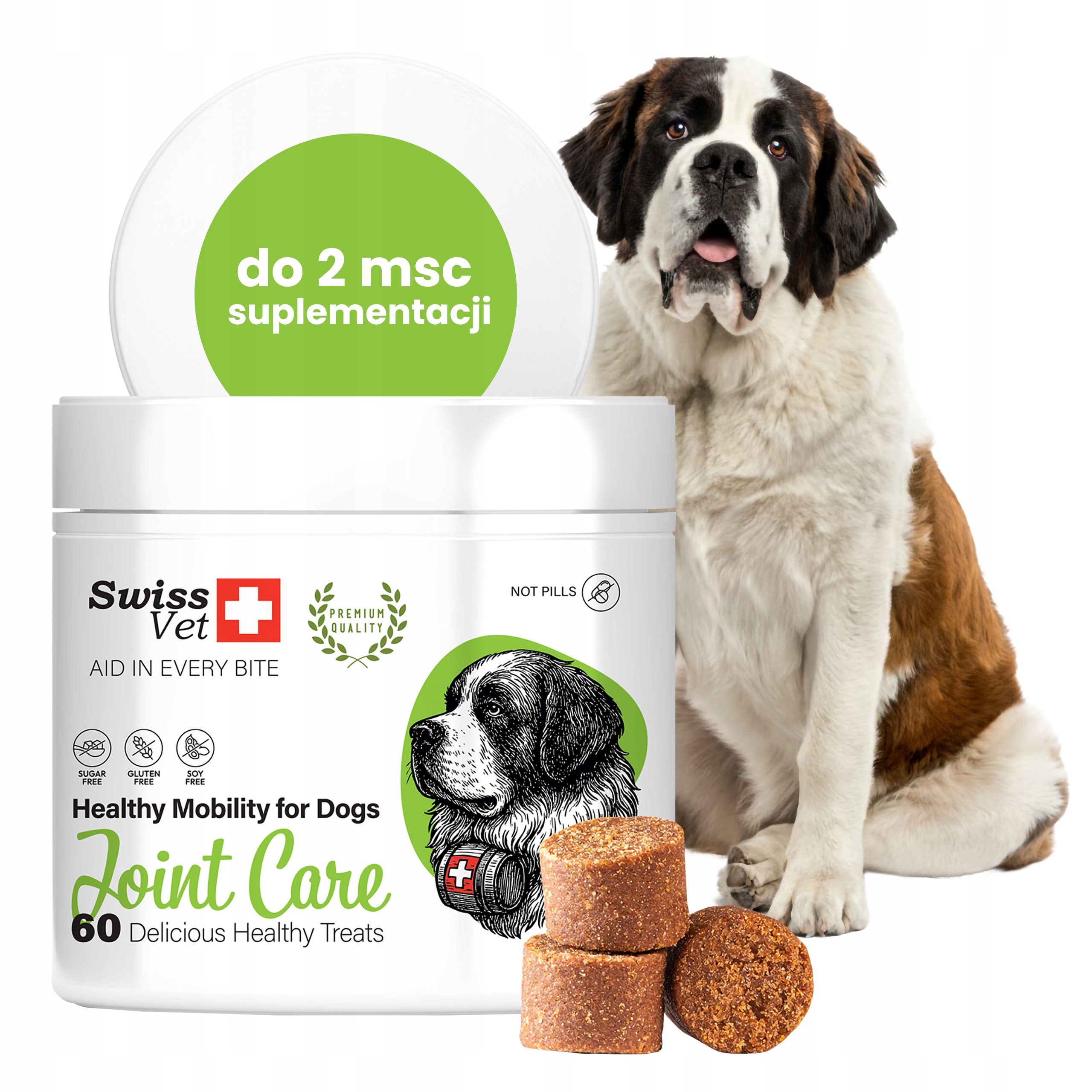 Levně SwissVet – funkční doplněk pro psy na klouby a kosti, 60 ks