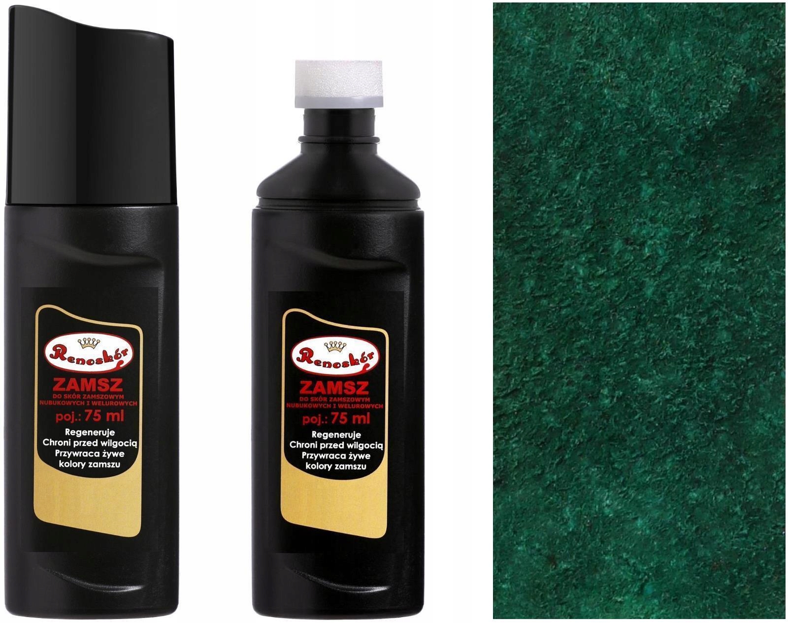 ZIELONY RENOWATOR DO ZAMSZU NUBUKU RENOSKÓR PŁYN + EAN (GTIN) 5902198632344